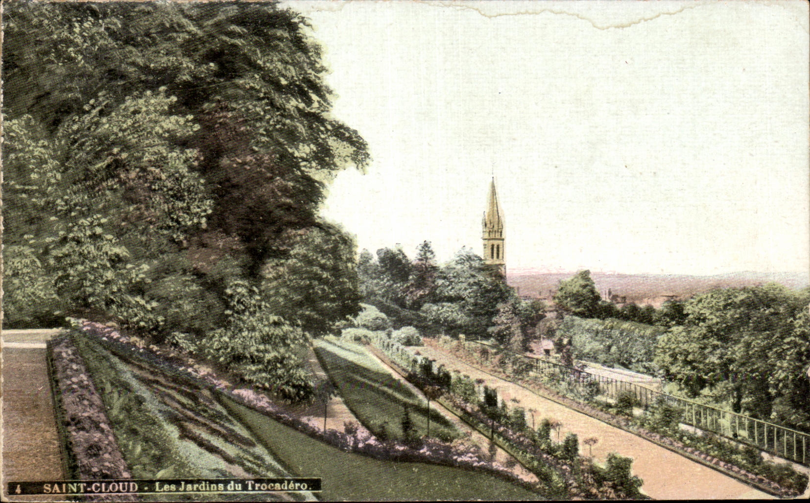 CPA Saint Cloud Gardens of Trocadero