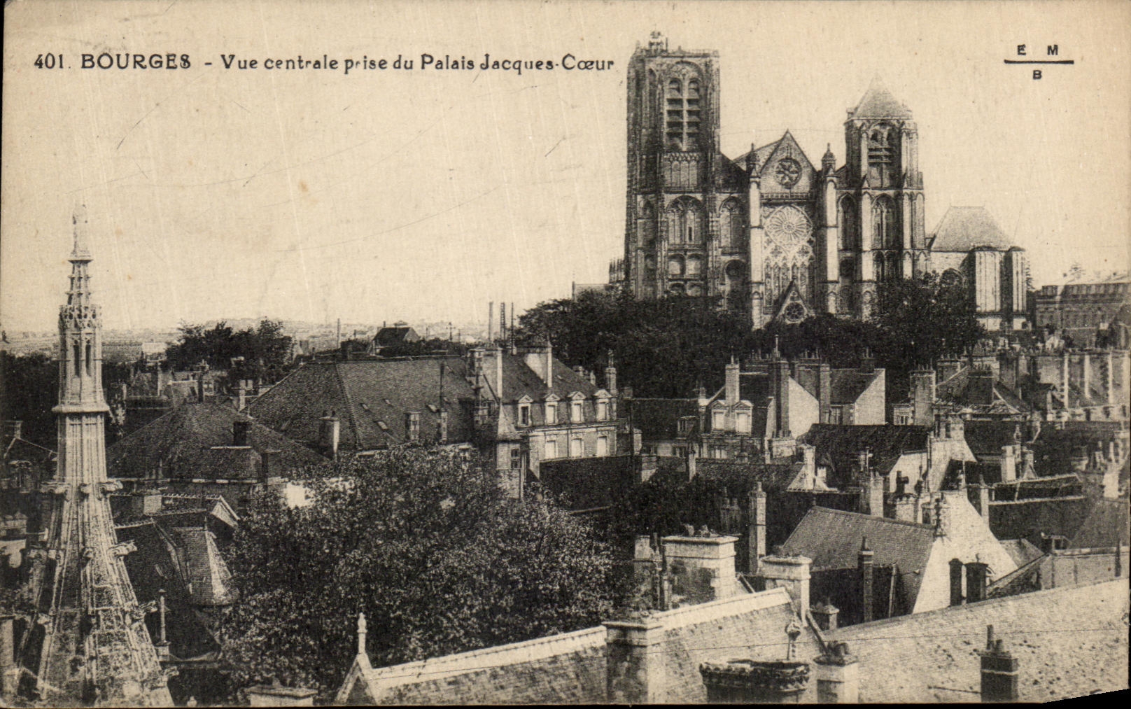 Reten central visto Bourges de CPA del corazon de Jacques del paladar