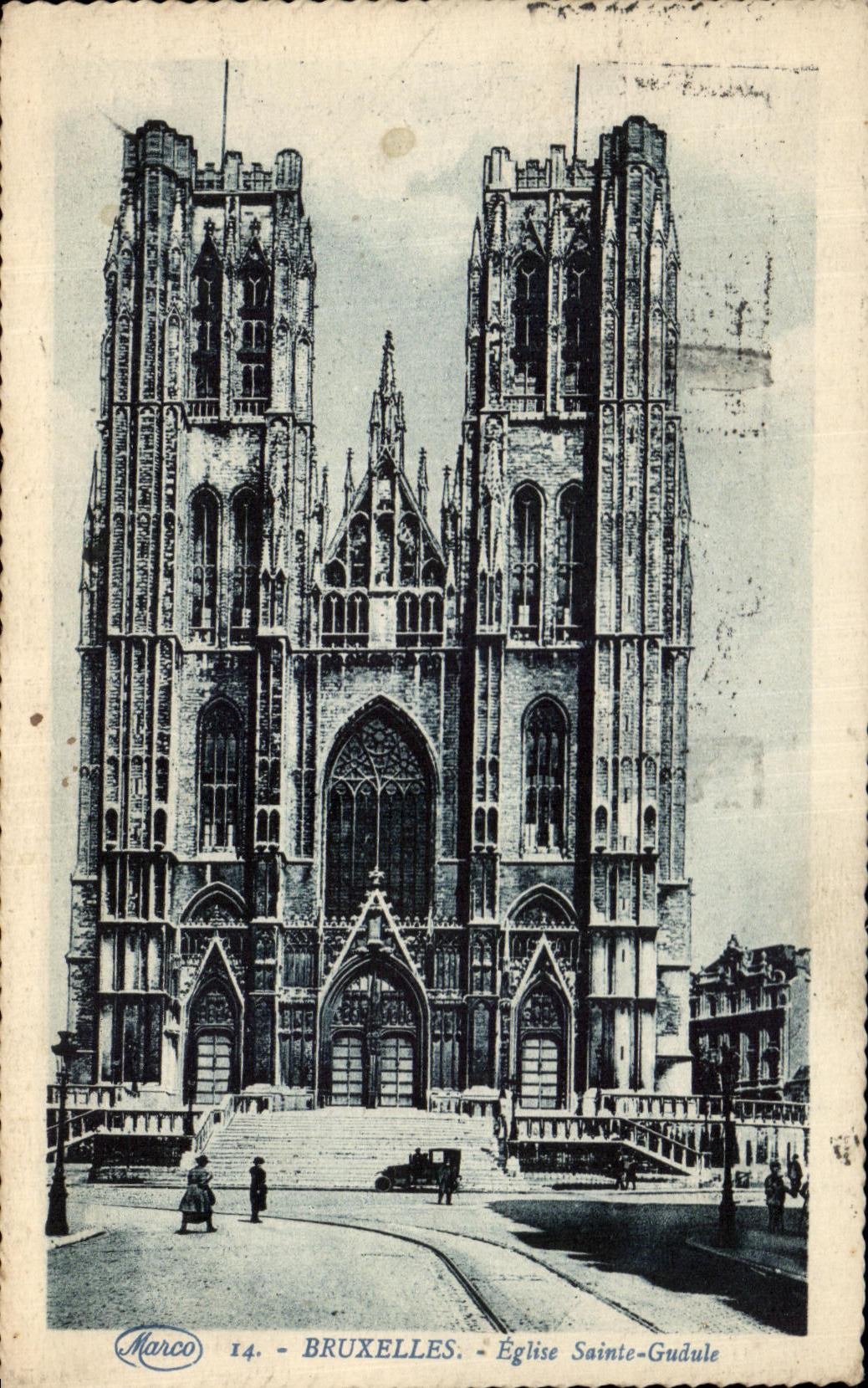 CPA Brussels Church Sainte Gudule