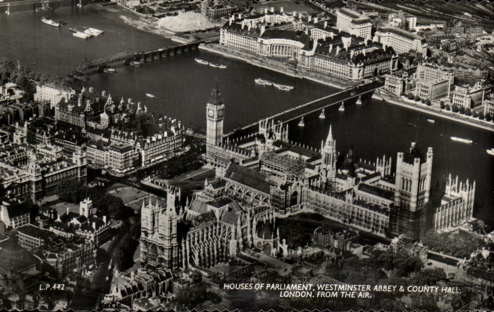 CPA Houses Off Parliament Westminster Abbey County Hall London Drom The Air