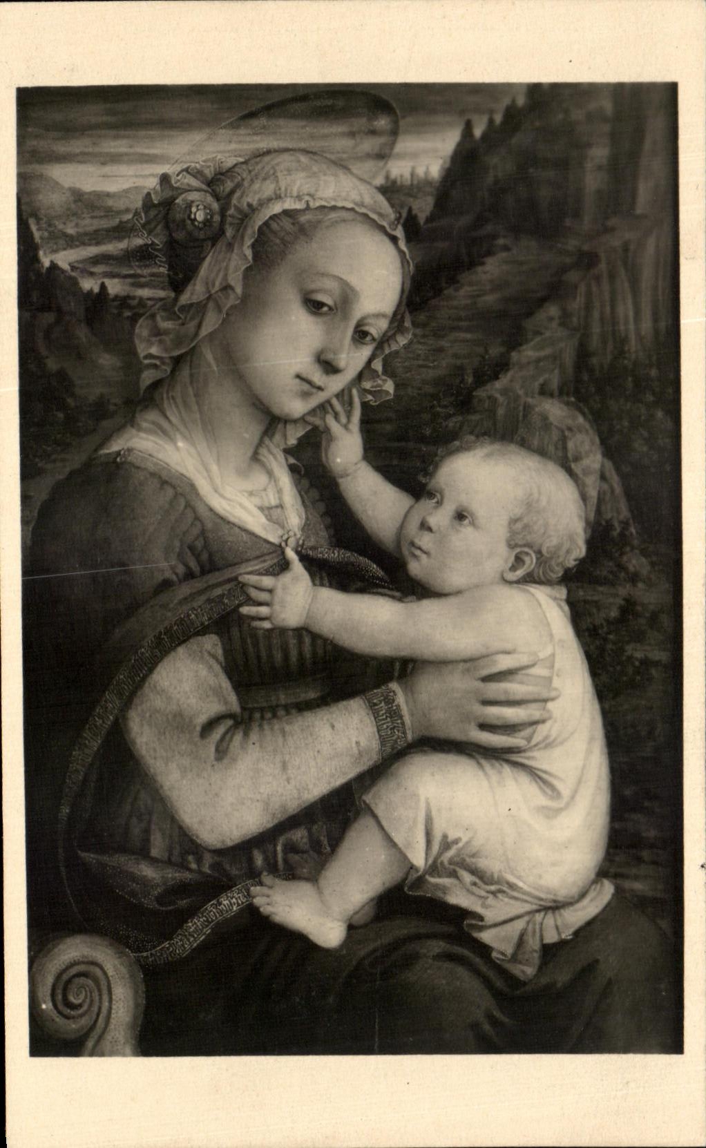 CPA Exposition Des Chefs D'OEuvre De La Pinacotheque De Munich Fra Filippo Lippi Vierge Et l'enfant