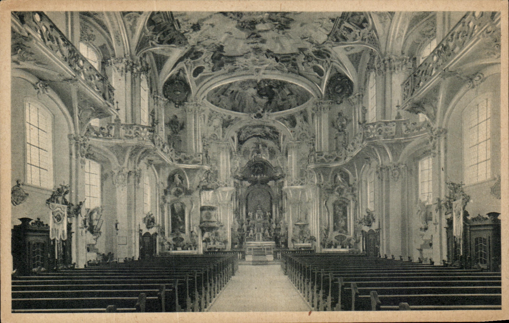 CPA Cistercienser Probstei Birnau Inneres Der Kirche
