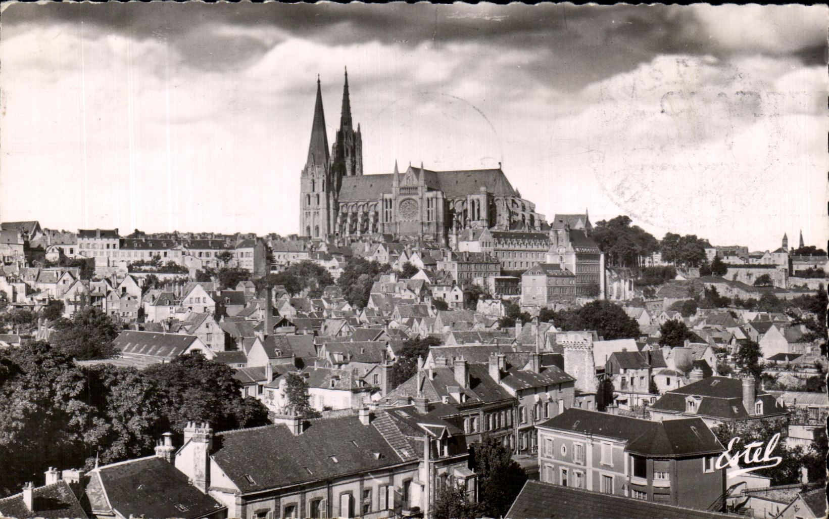 CPA Chartres View On the Cathedral