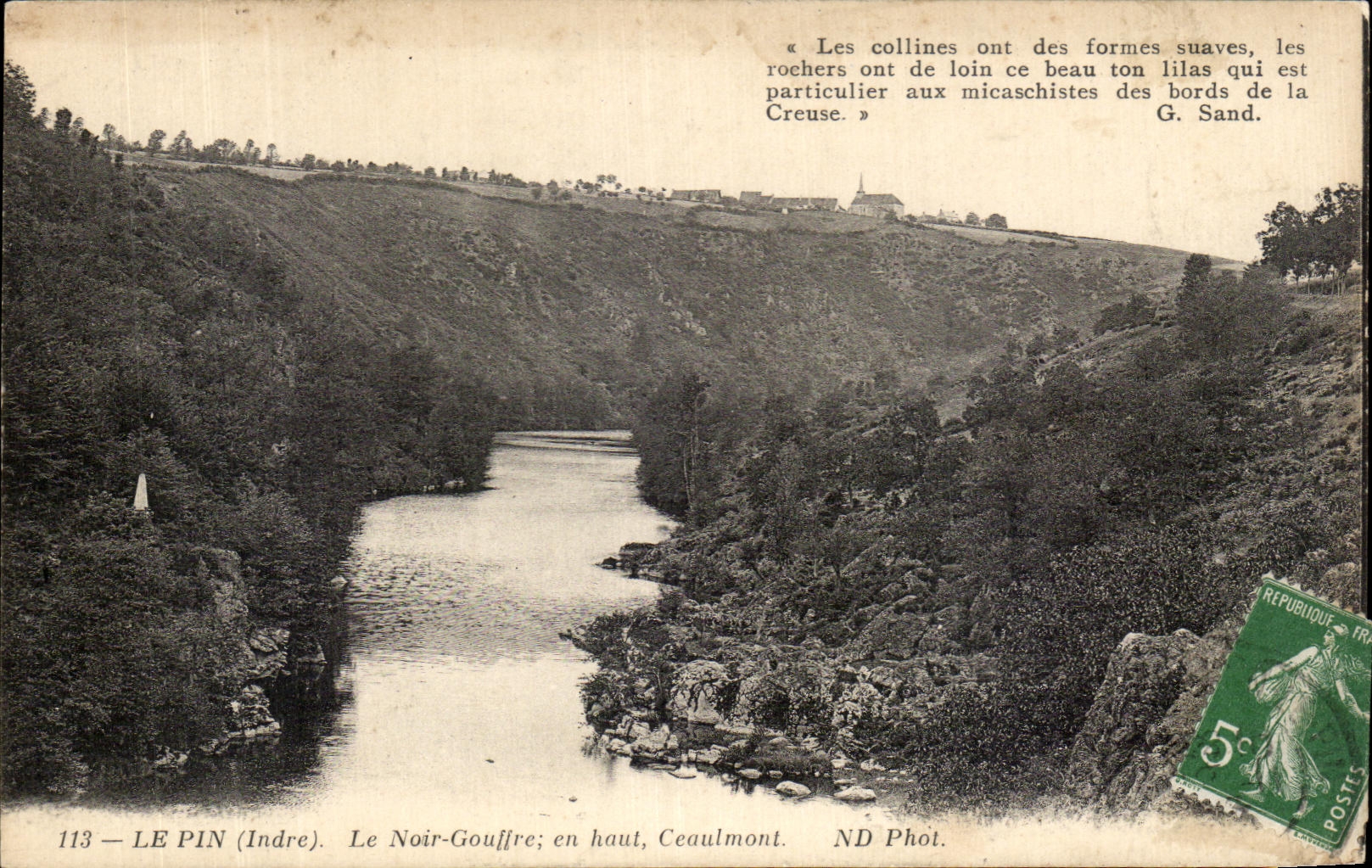 CPA the Pine the Black Pit In High Ceaulmont