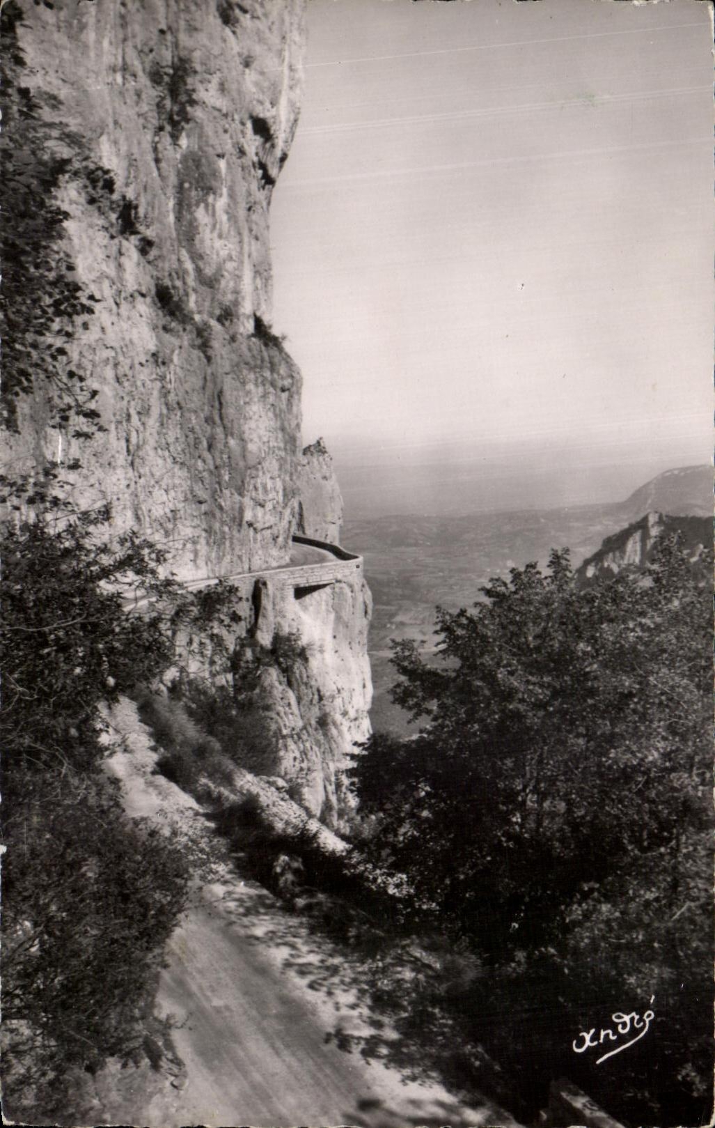 CPSM the Beautiful French Alps Royans Road of Combe Laval