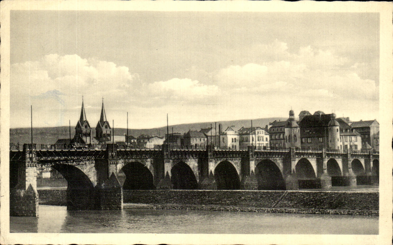 CPA Coblentz Bridge of the Moselle