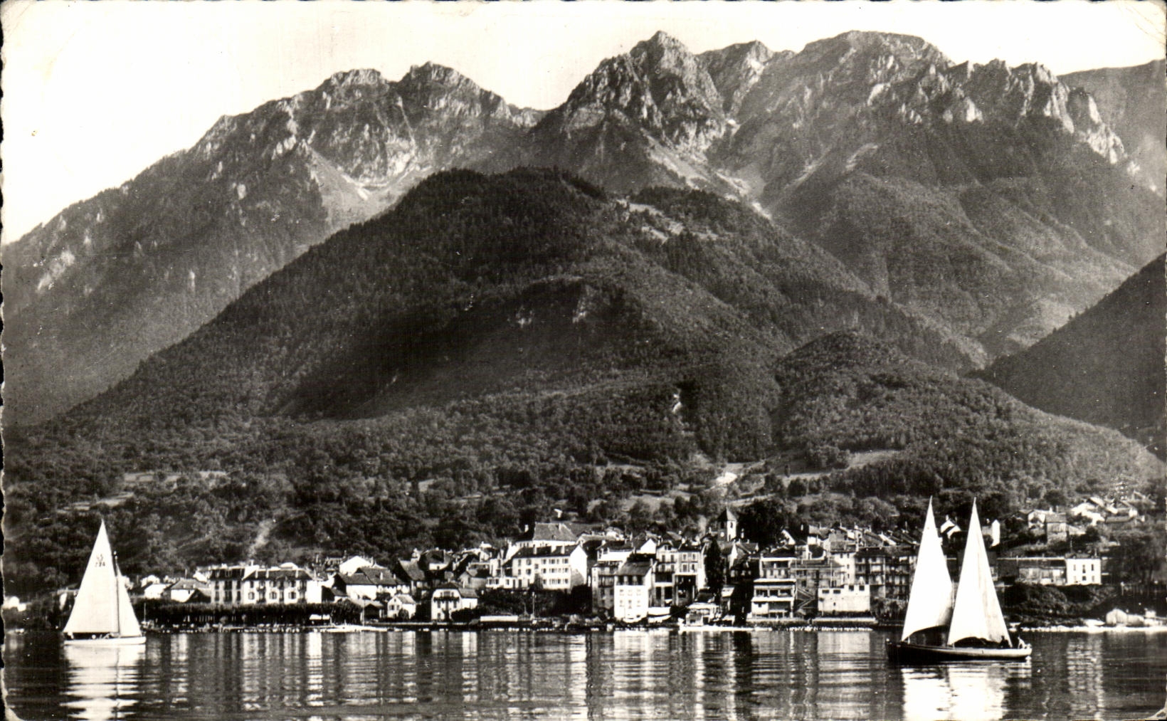CPA Saint Gingolph the Lake Leman the City and Mountains of Chablais