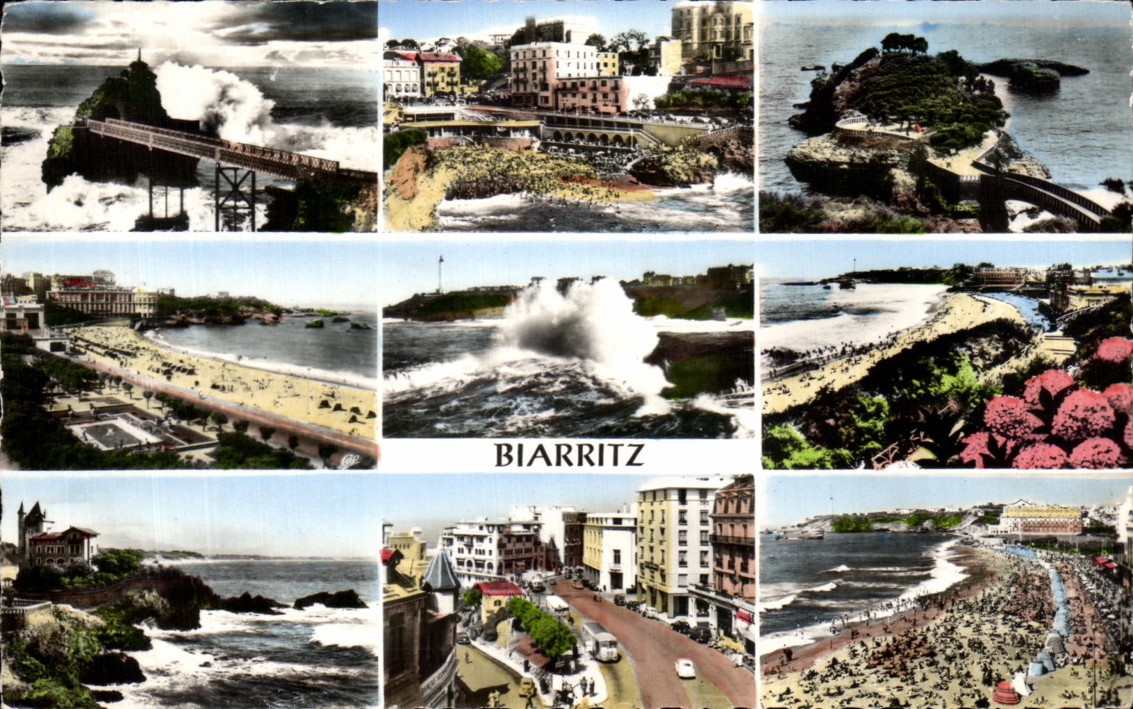 CPSM Biarritz Rocher de la Vierge 