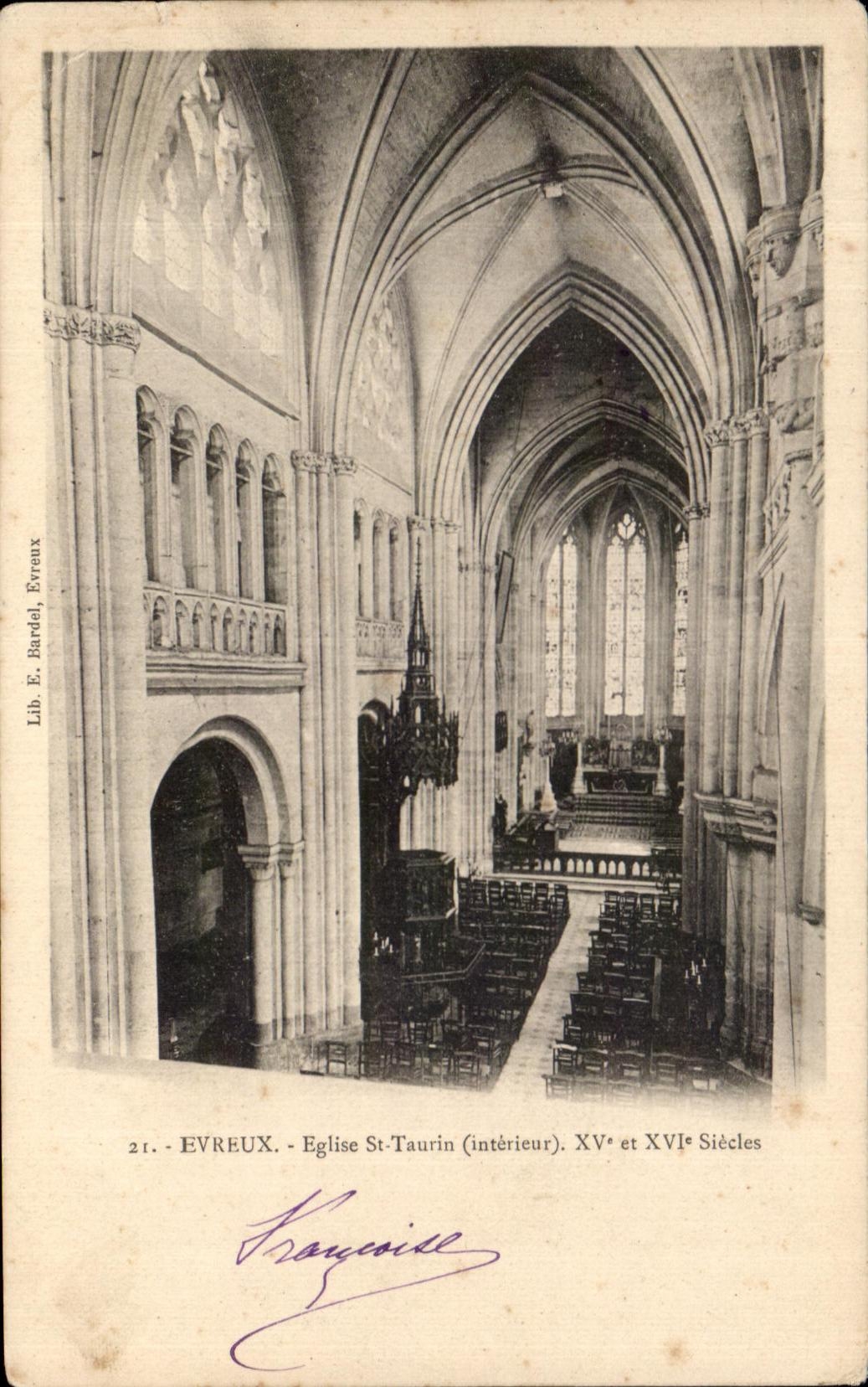 St Taurin de la iglesia de CPA Evreux