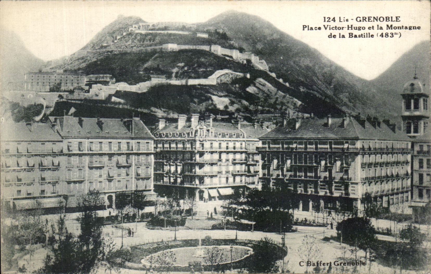 CPA Grenoble Places Victor Hugo and the Mountain of the Bastille