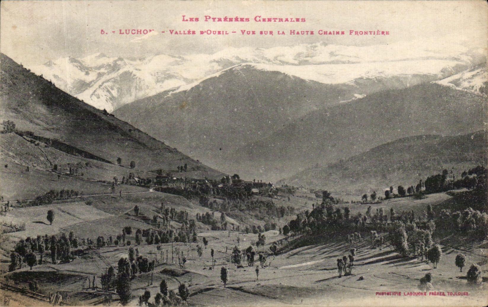 CPA Luchon Valles d' Oueil Seen on the high chain border