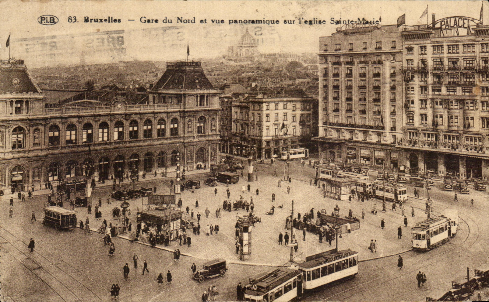 CPA Brussels Parks North and panoramic sight on the church Sainte Marie