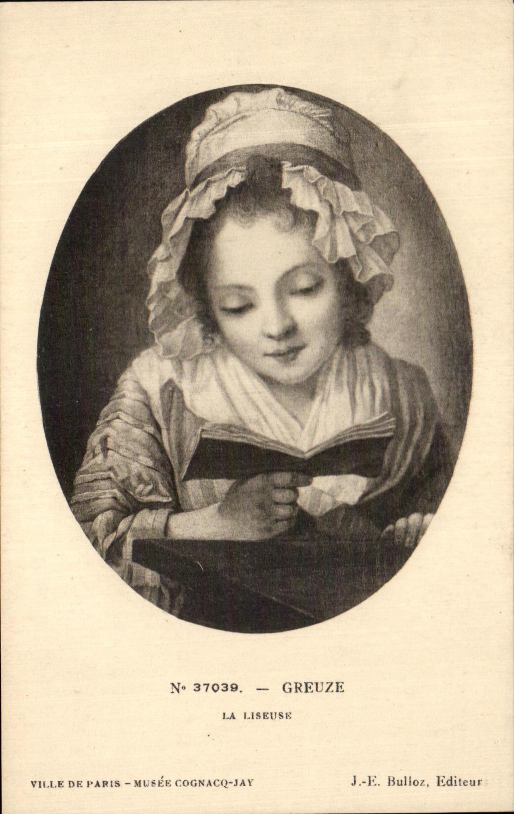 CPA Greuze la Liseuse Ville De Paris Musee Cognacq Jay Paris 