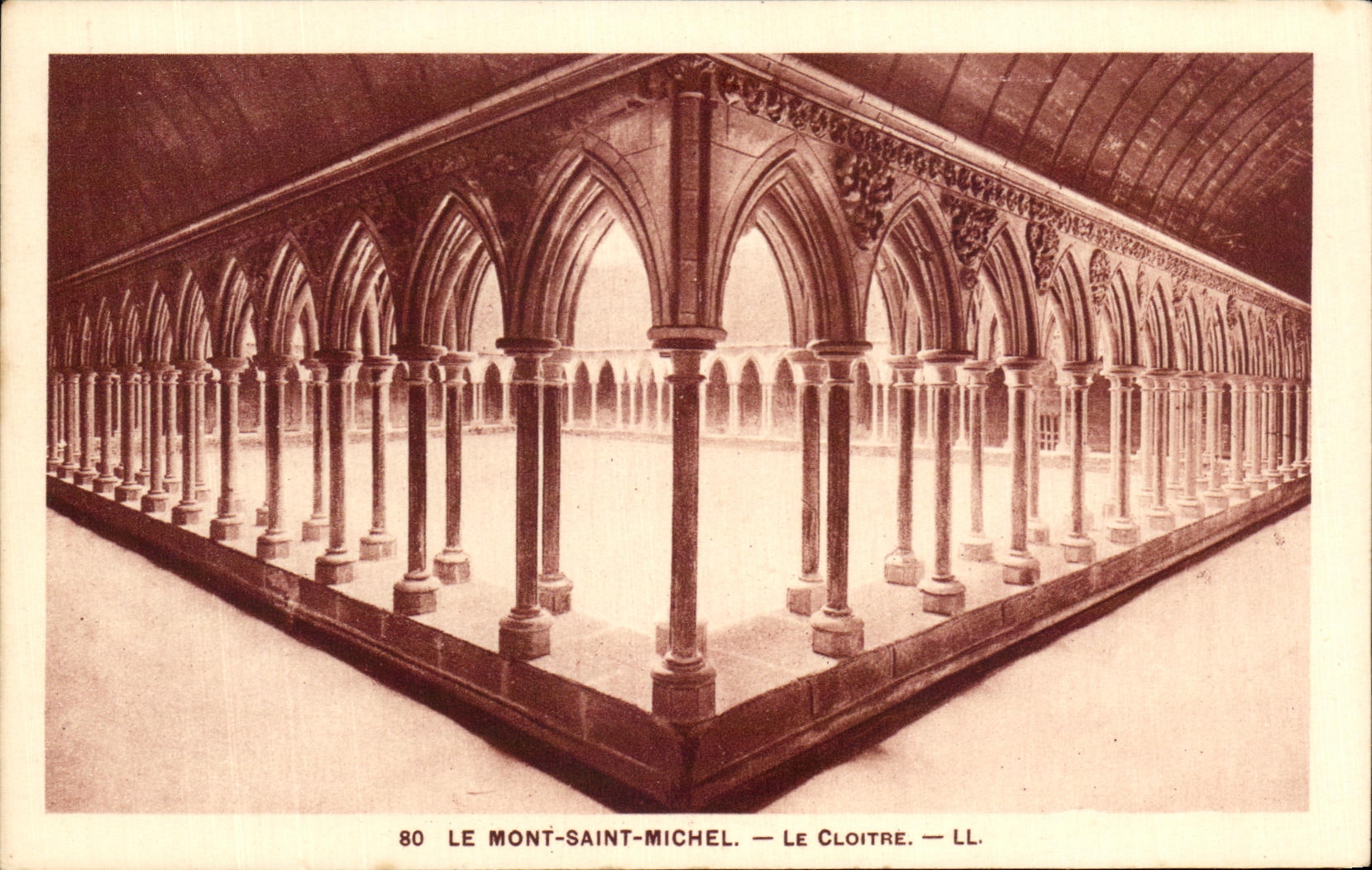 CPA Mont Saint Michel the Cloister