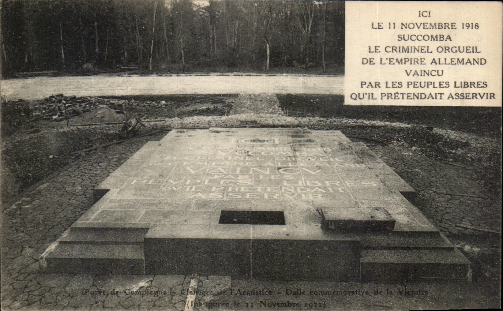 CPA noviembre sucumbio el Orcueil criminal Compiegne Cimetiere del arimstice Militaria