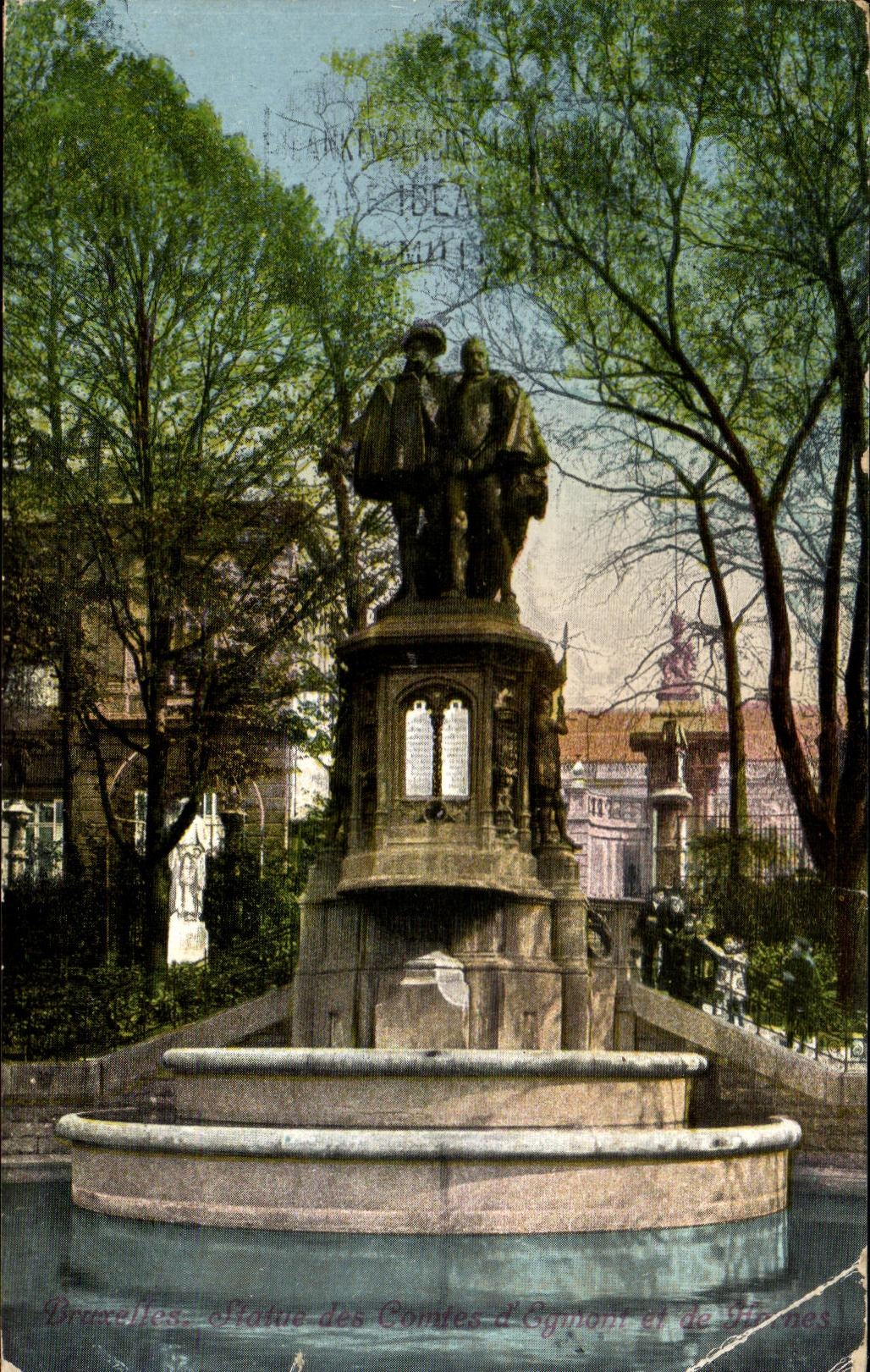 CPA Brussels Statue of the counts d' Eymont