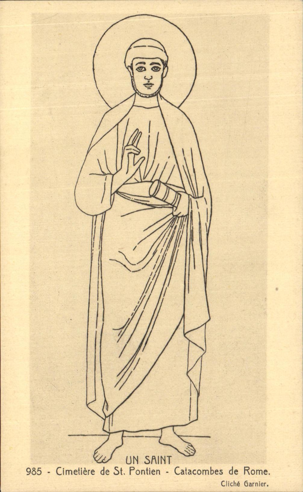 CPA Saint a Cemetery of St Pontien Catacombs of Rome