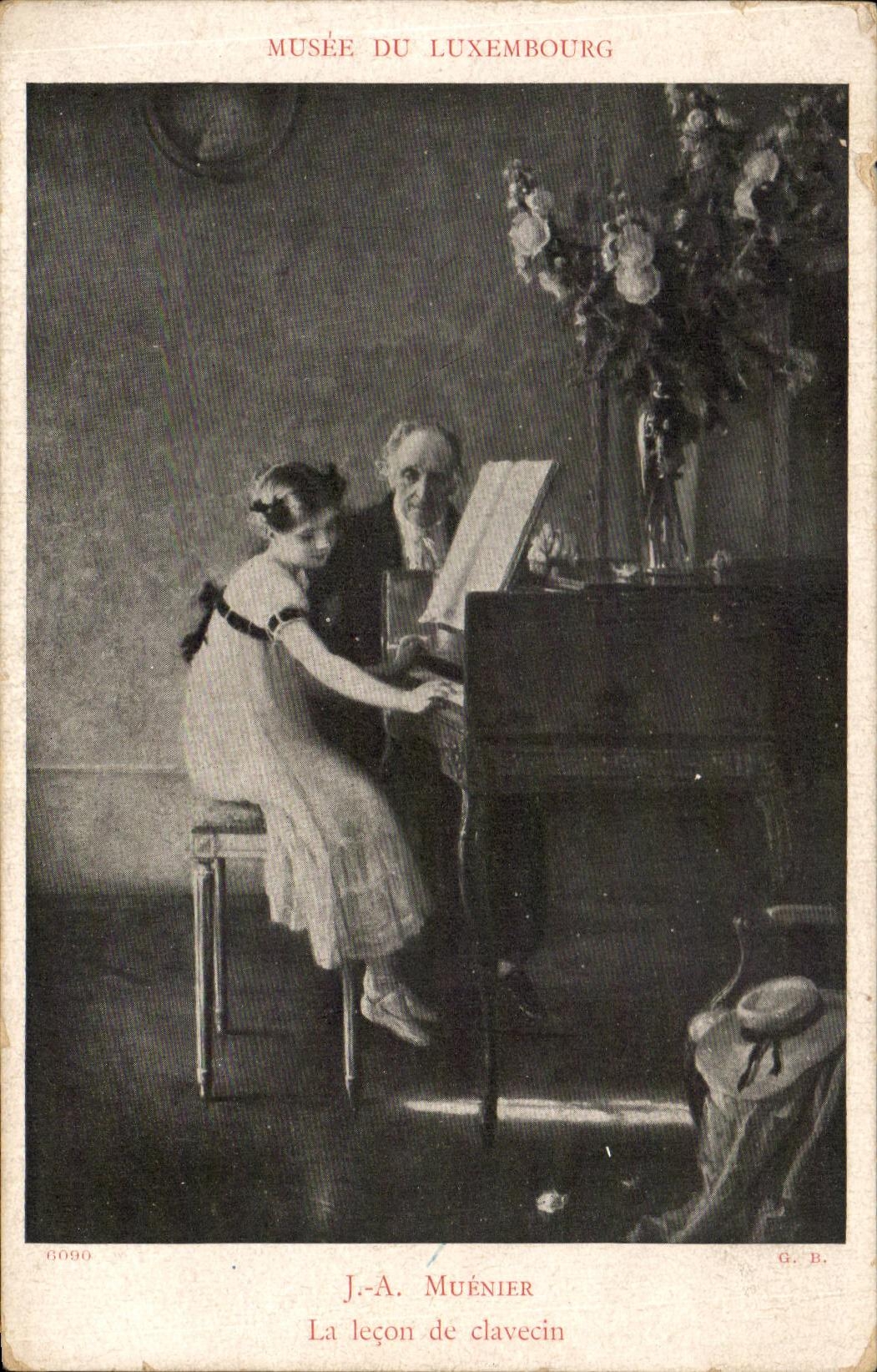 CPA Musee Du Luxembourg Muenier Le lecon de clavecin Piano