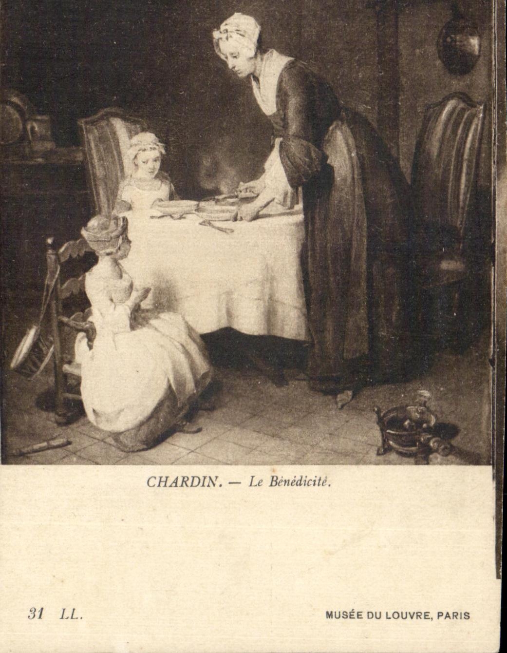 CPA Chardin Le Benedicite Musee Du Louvre Paris