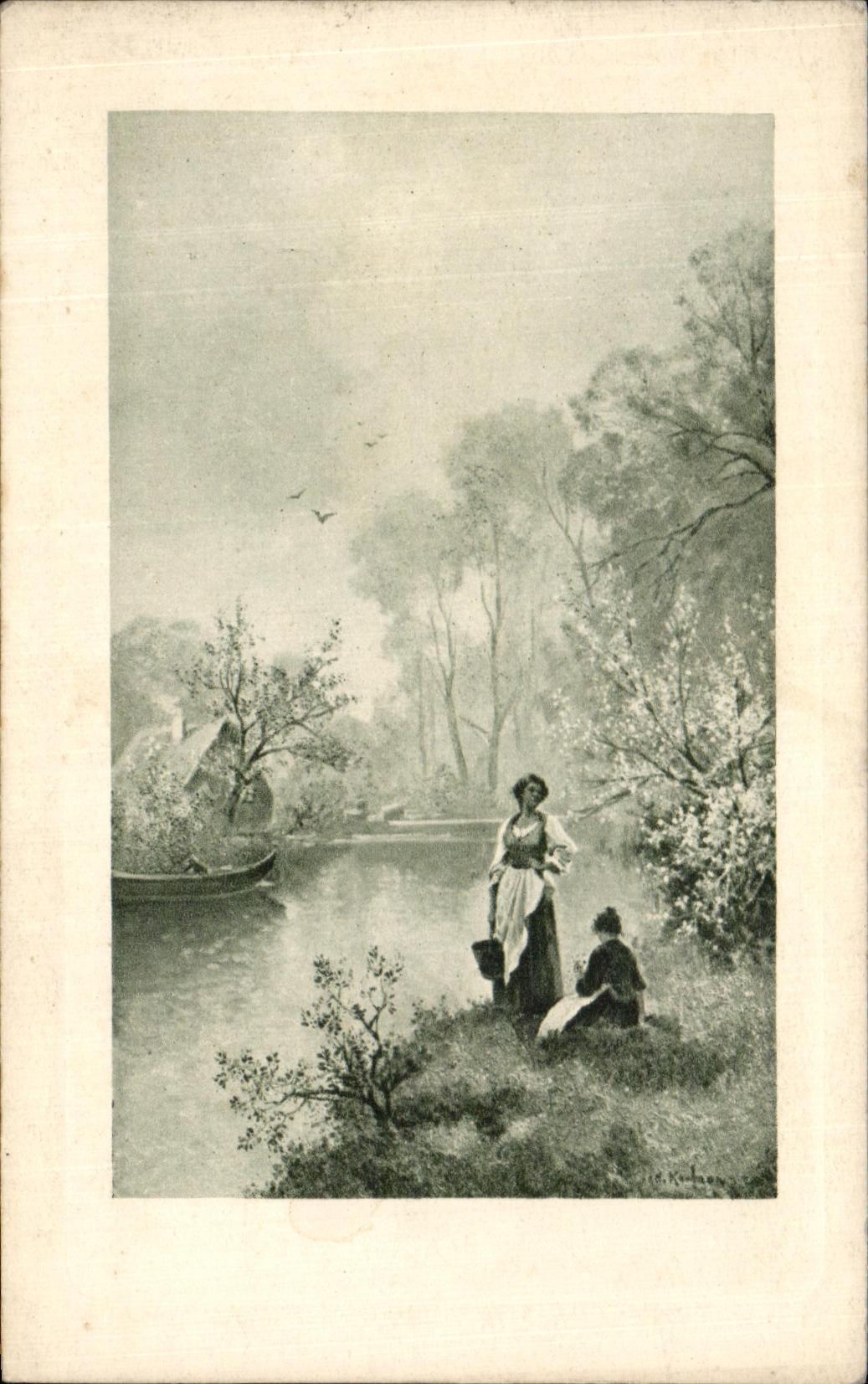 CPA Femmes au bord de l'eau