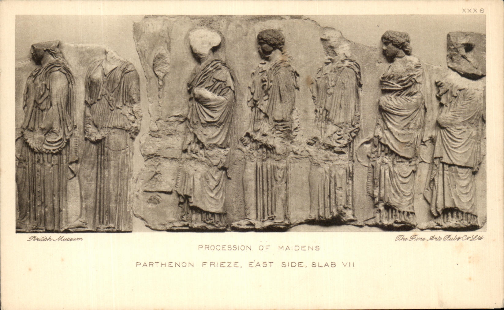 CPA Procession off Maidens Parthenon Frieze East Side British Museum Greece