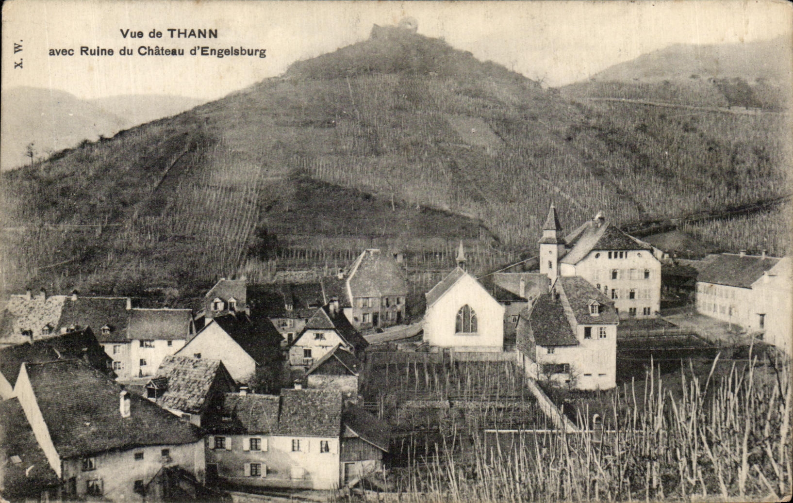 CPA Seen Of thann With Ruins of the Castle D' Engelsburg