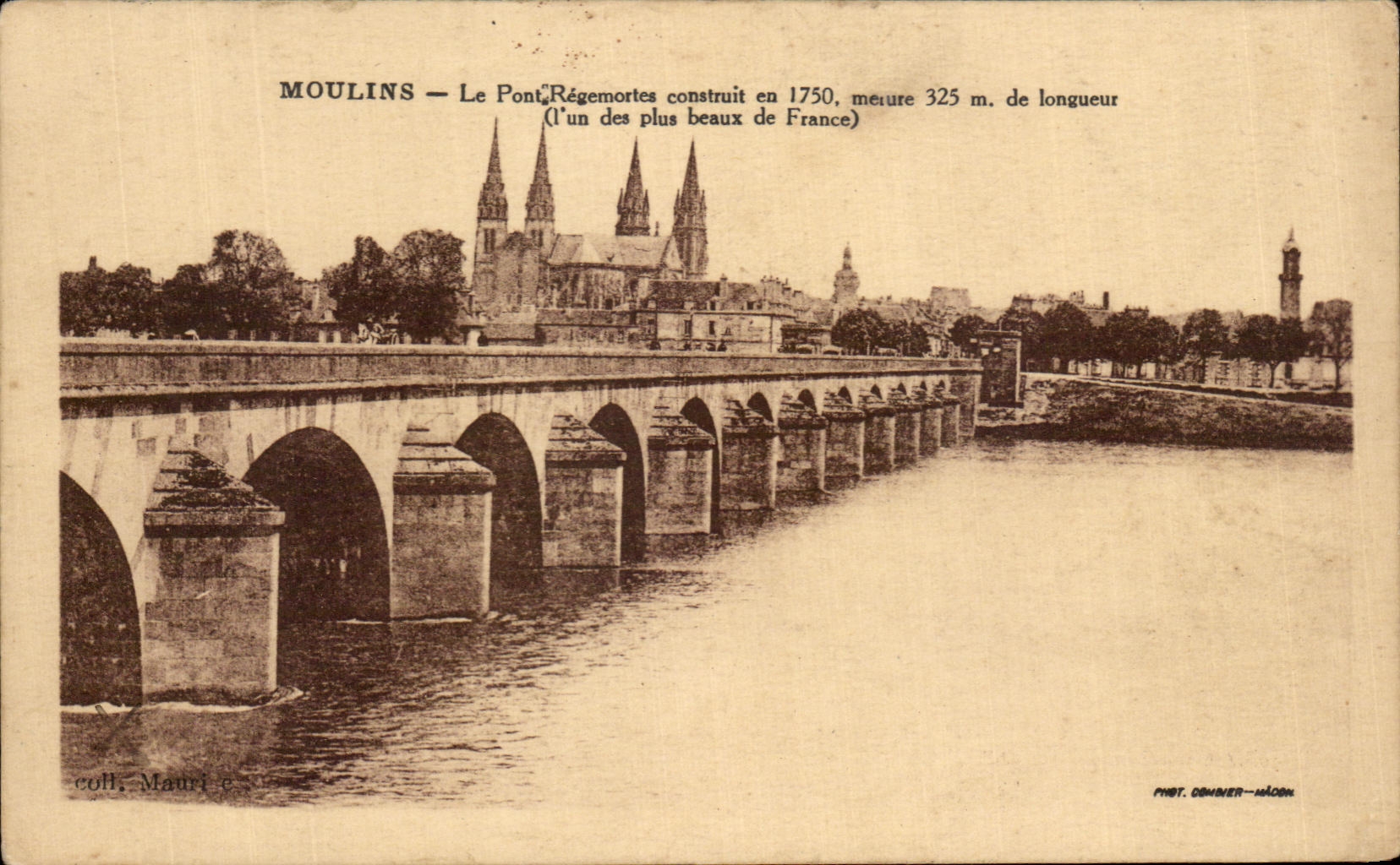 CPA Moulins the Regemortes Bridge