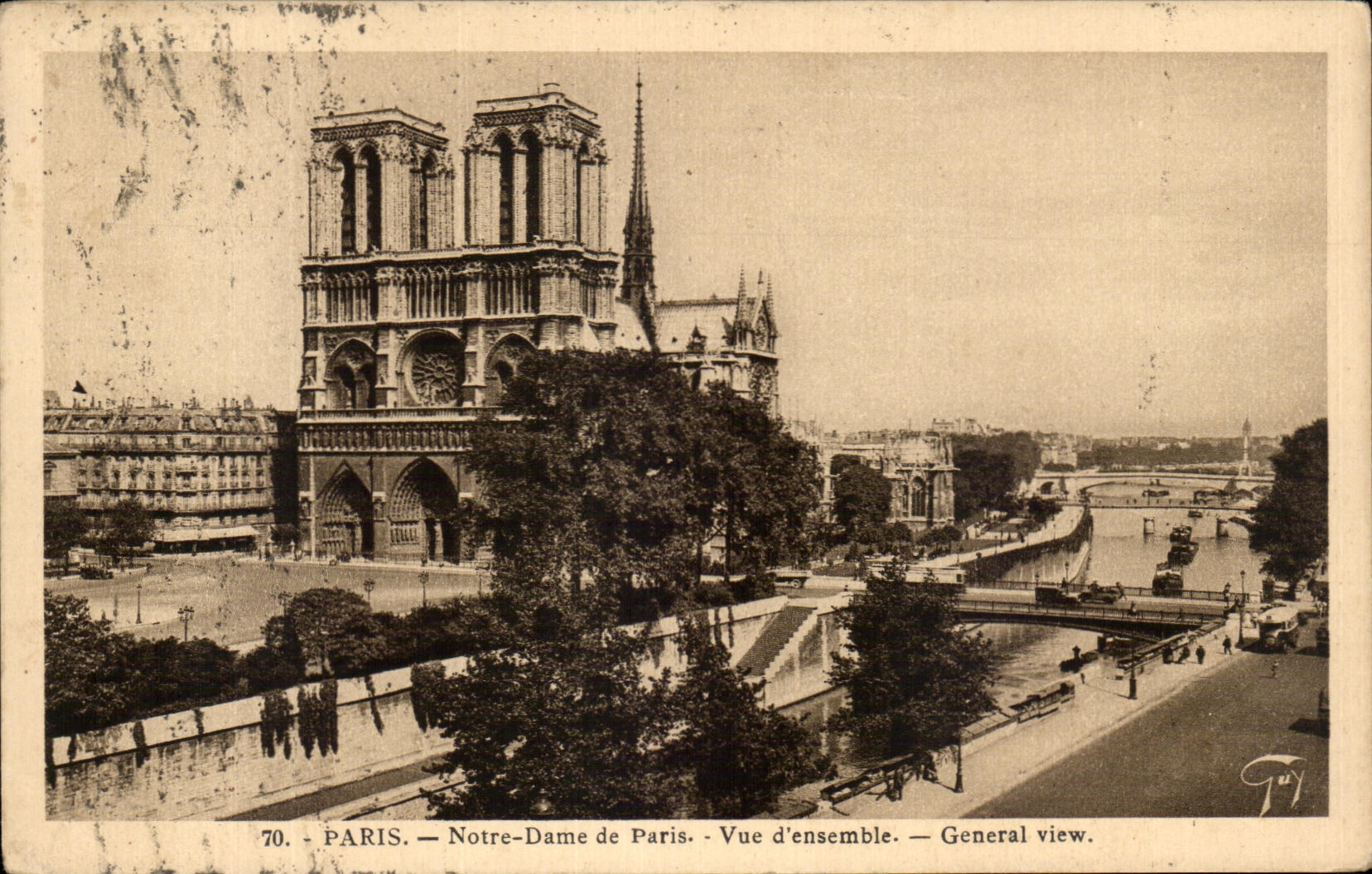 Cuadro total del Notre Dame de Paris de CPA Paris
