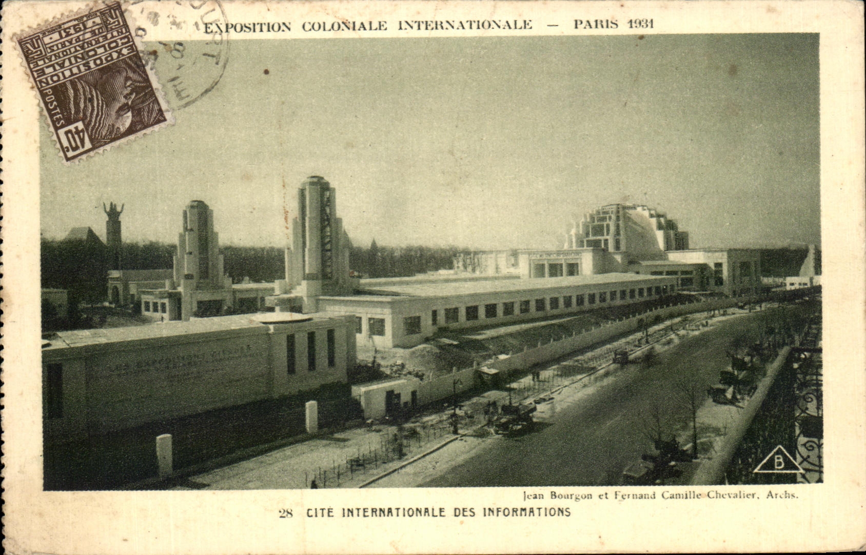 International CPA Fair Colonial Paris 1931 Cite international of information
