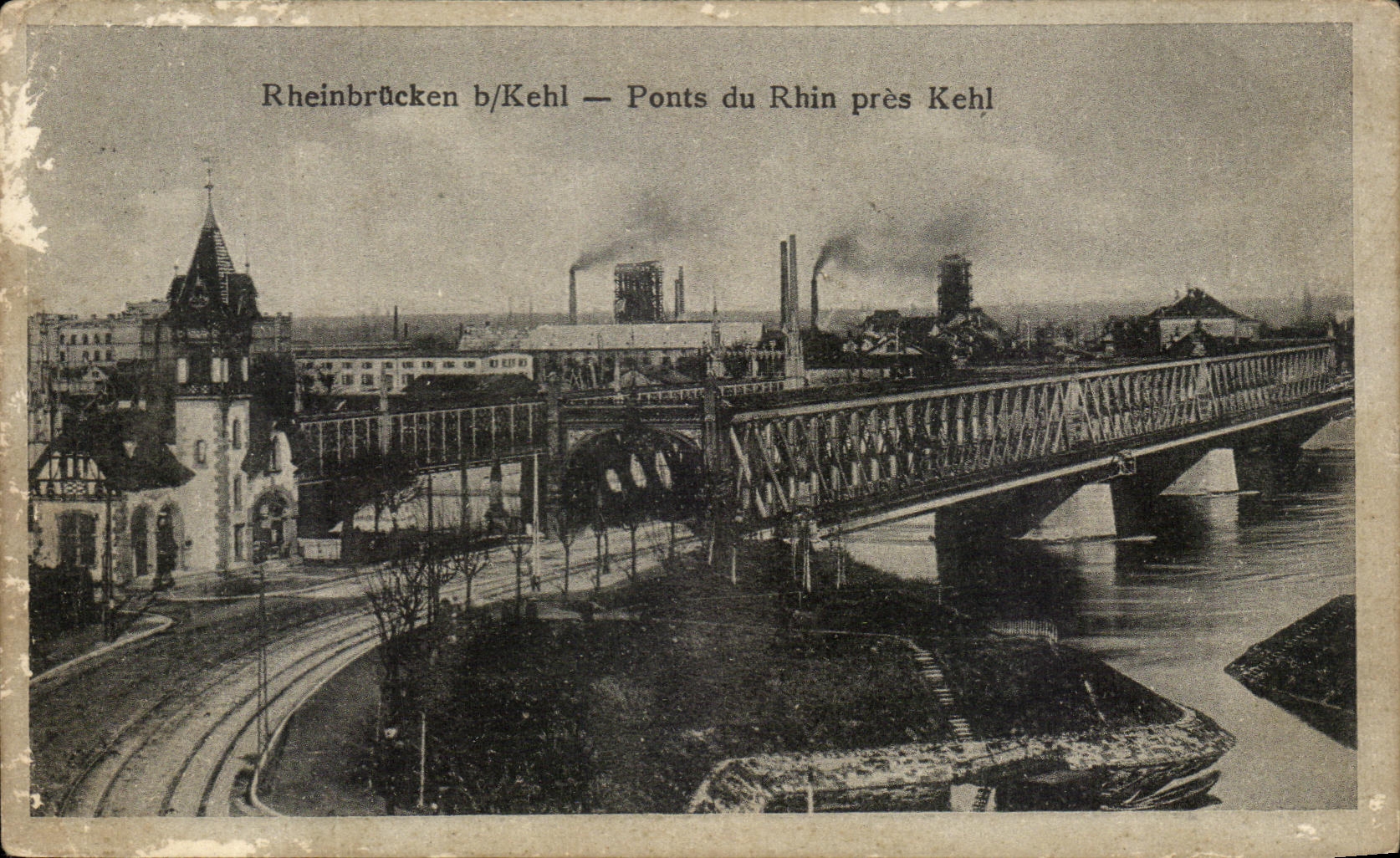 CPA Rheinbrucken Bridges of the Rhine Close Kehl