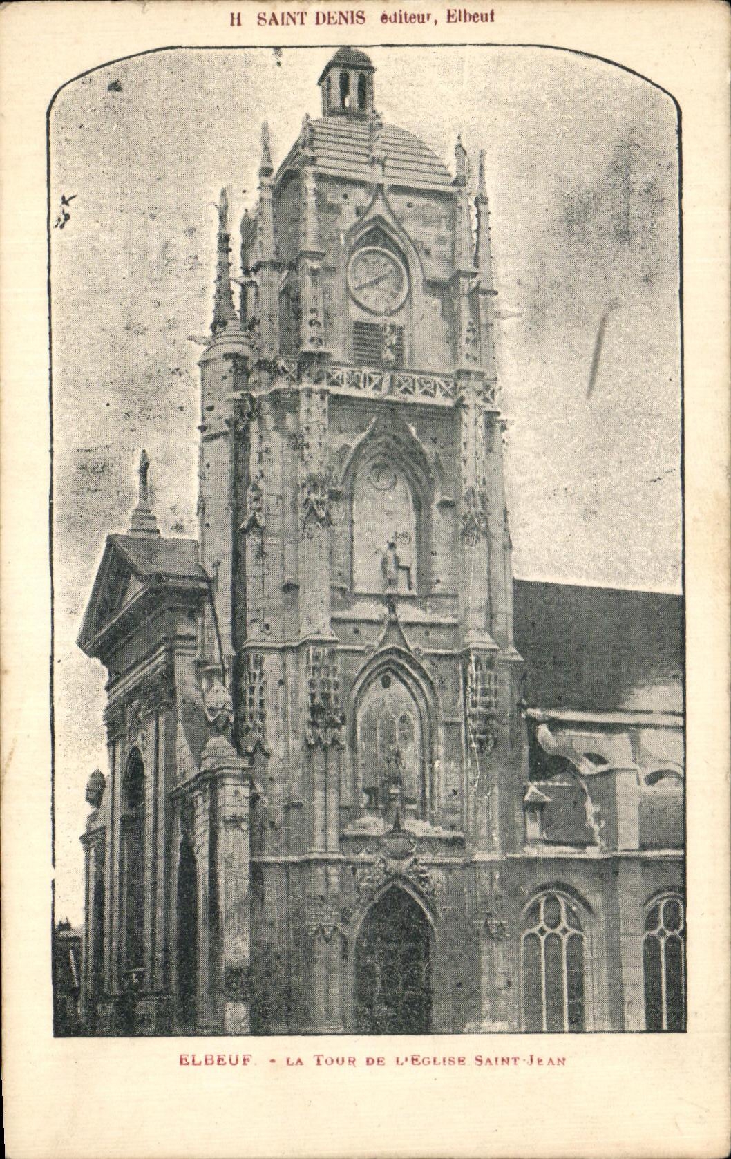 CPA Elbeuf the Tower of the Church Saint Jean