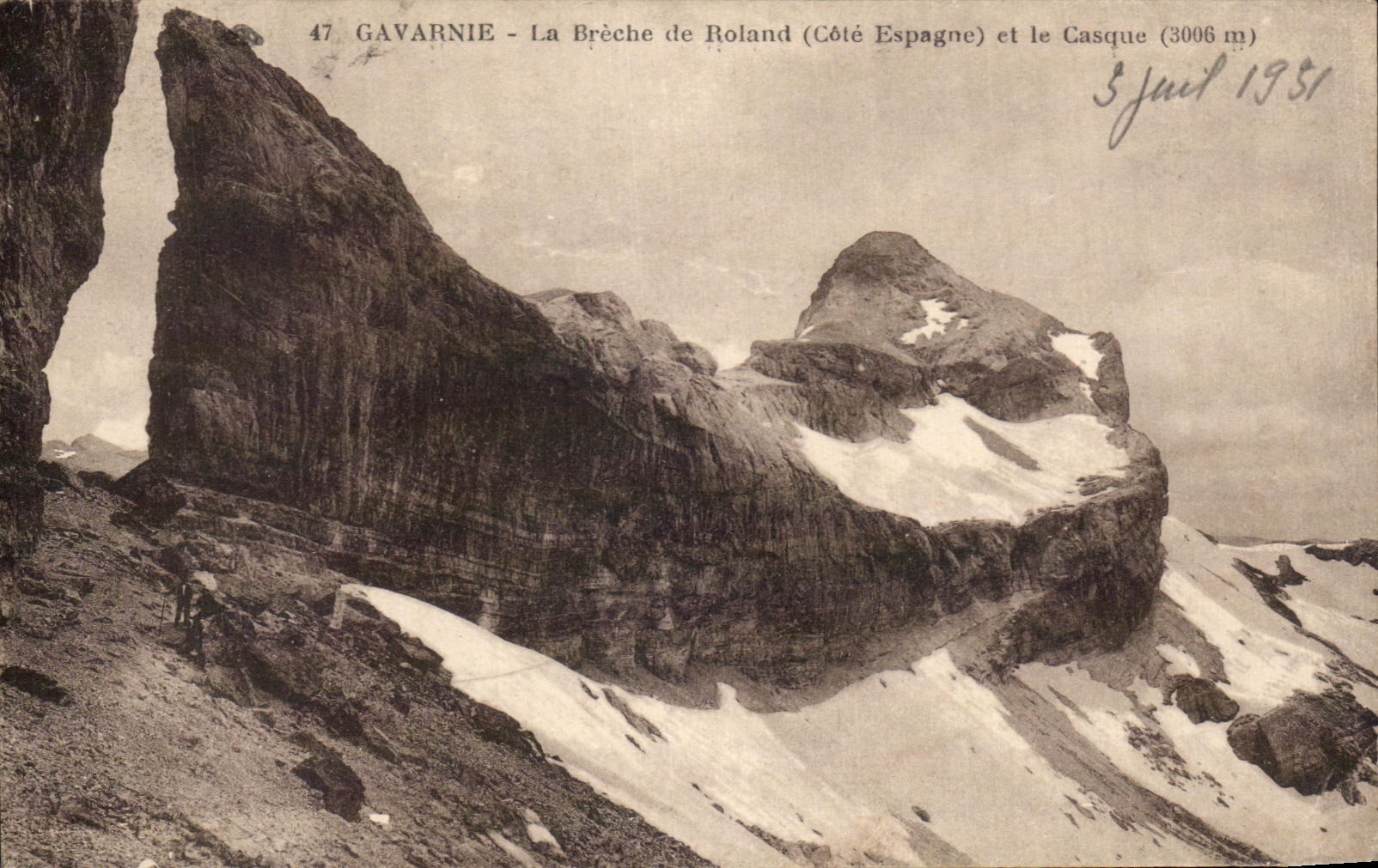 CPA Gavarnie the Breach Of Roland and the Helmet