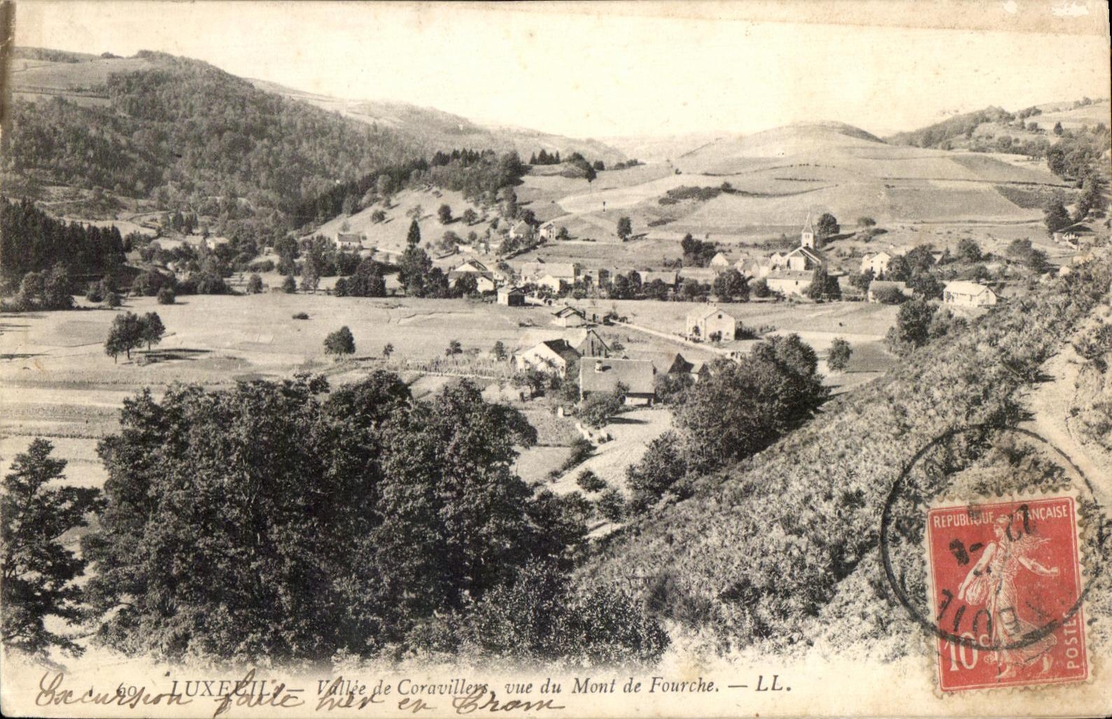 CPA Luxeuil Valley De Coravillers Seen Of Fork