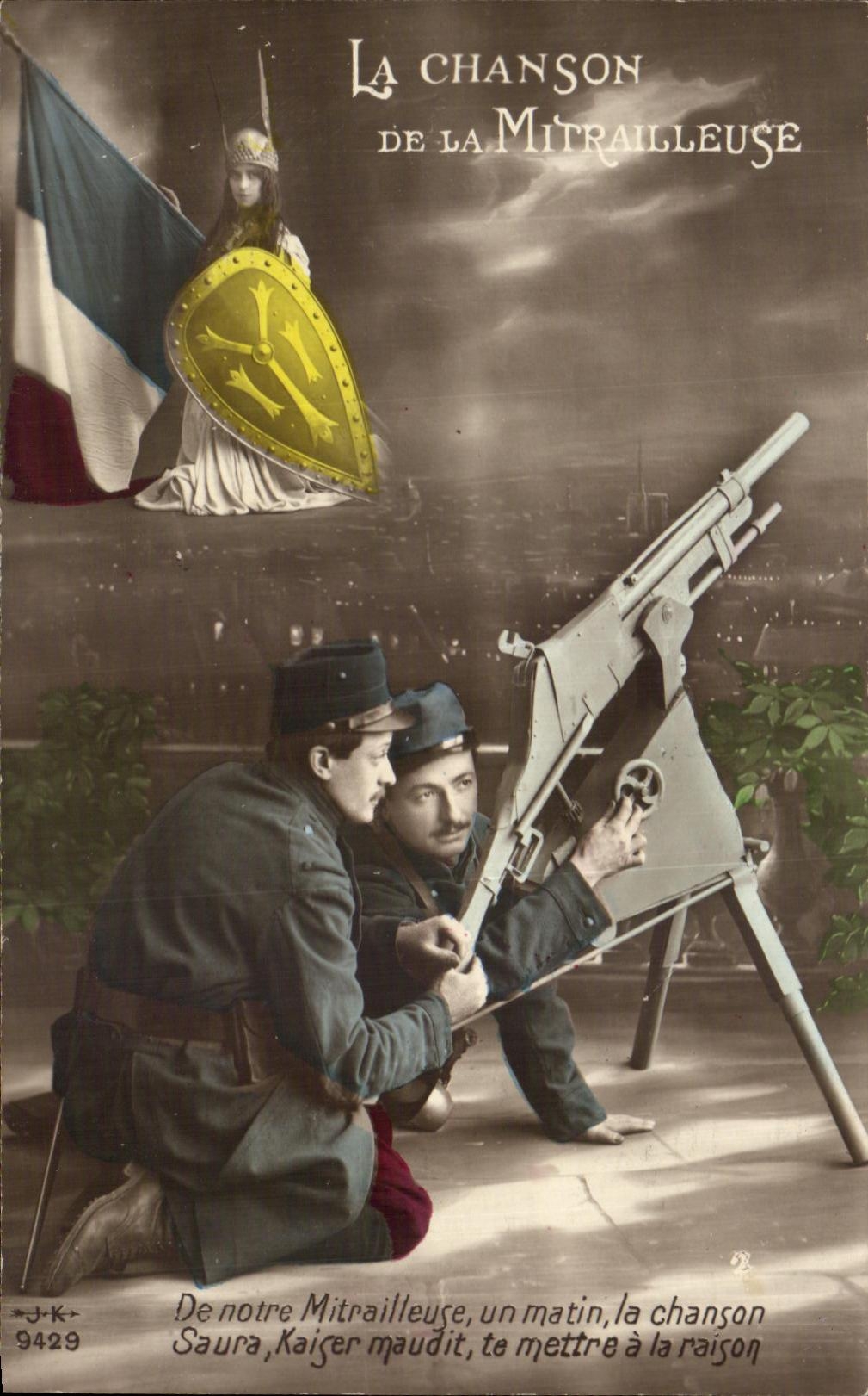 CPA la cancion del Militaria Machine-gun