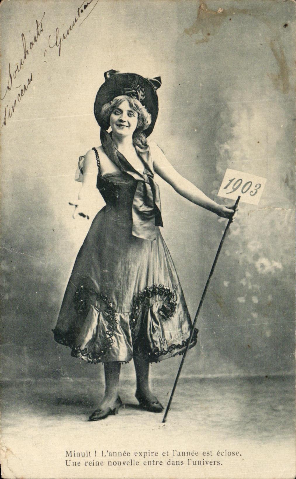 CPA Fantaisie Femme 1903