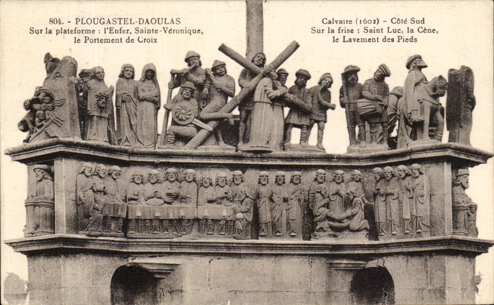 CPA Plougastel Daoulas Sur La Plateforme L'Enfer Sainte Veronique Le Portement De Croix