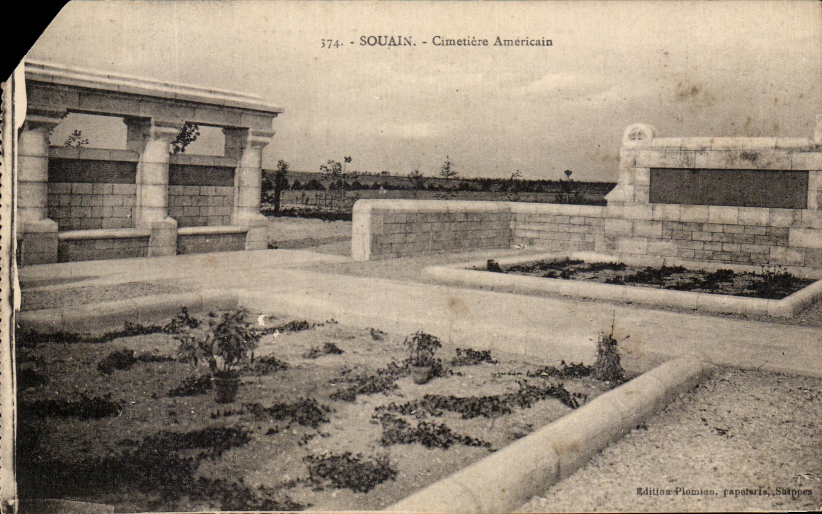 CPA Souain American Cemetery Militaria