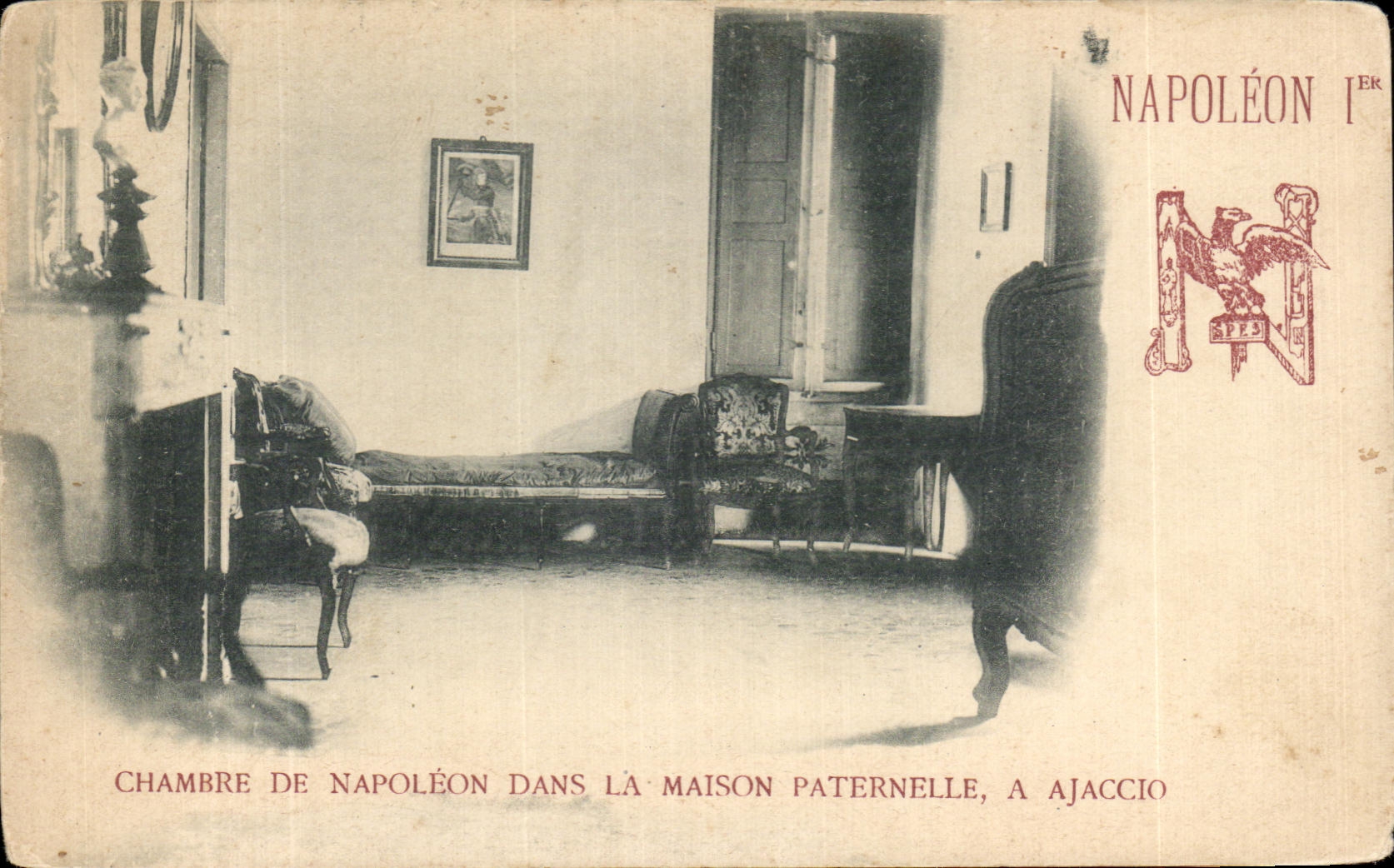 CPA Chambre de Napoleon en la casa paternal paternal tiene Corcega Ajacio Corcega