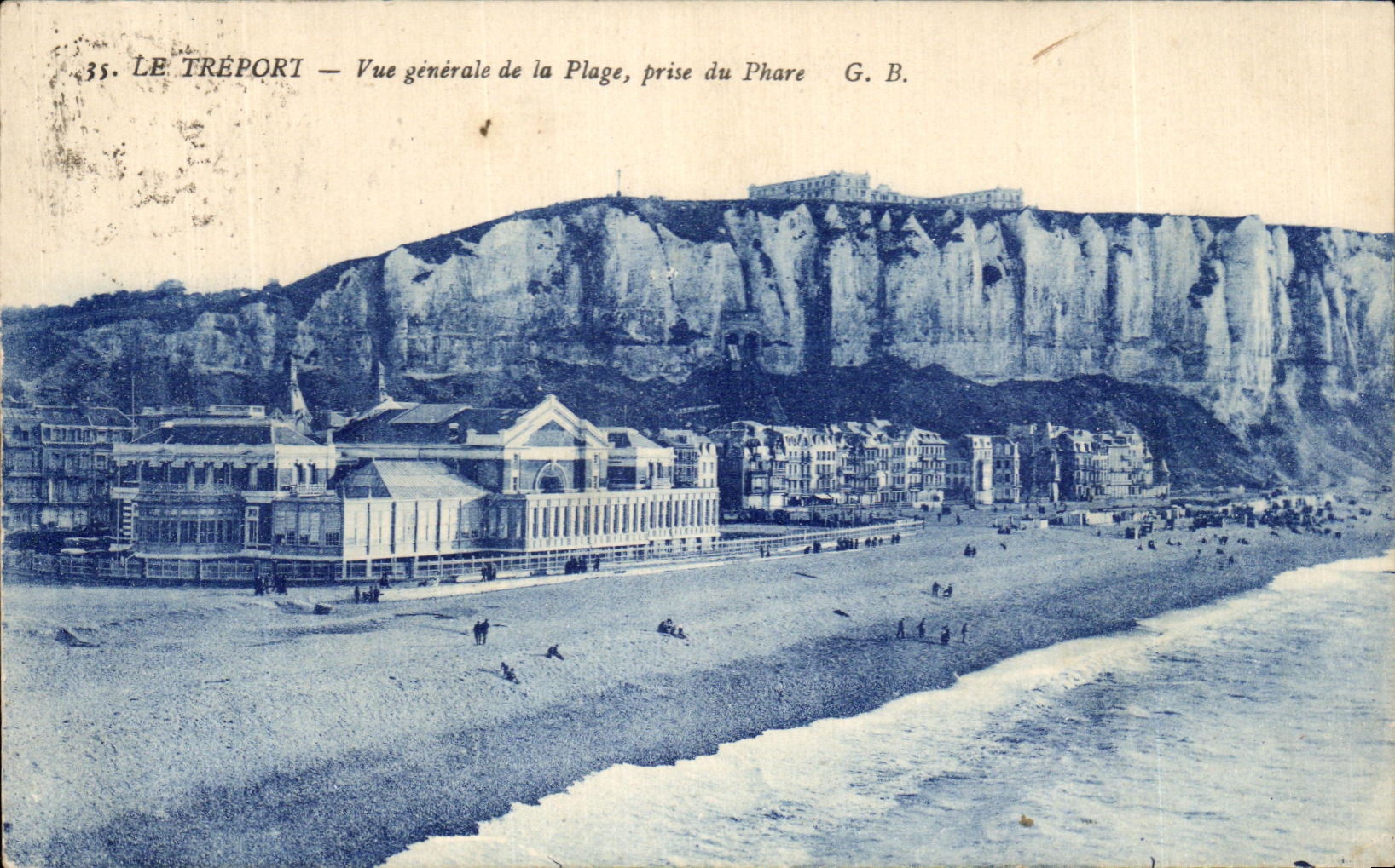 CPA Treport View of the Beach taken of the Lighthouse