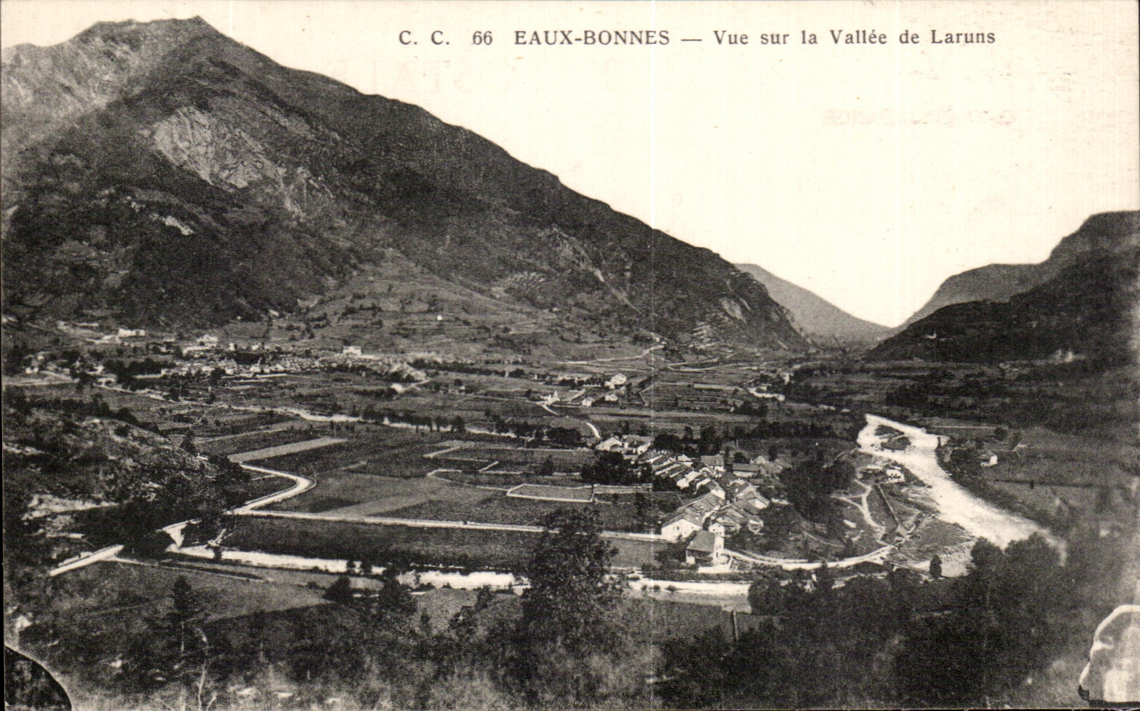 CPA Good Water Seen On the Valley of Laruns