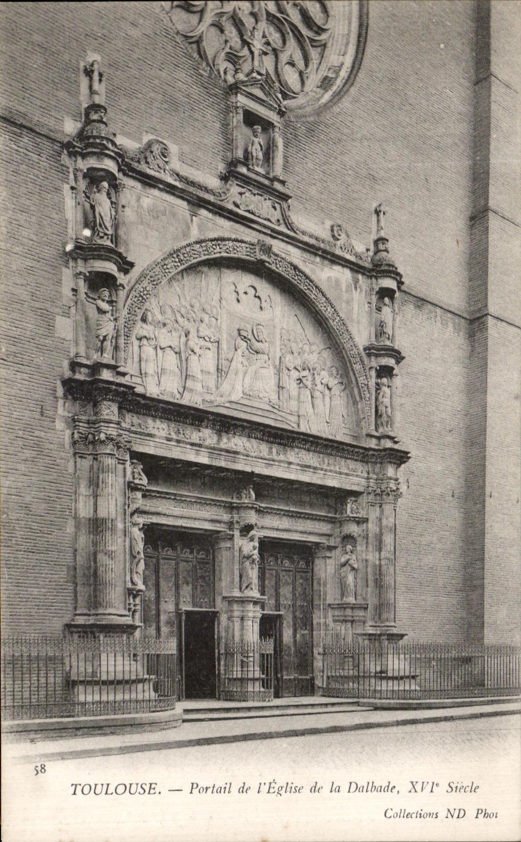 CPA Toulouse Portail de l'Eglise de la Dalbade