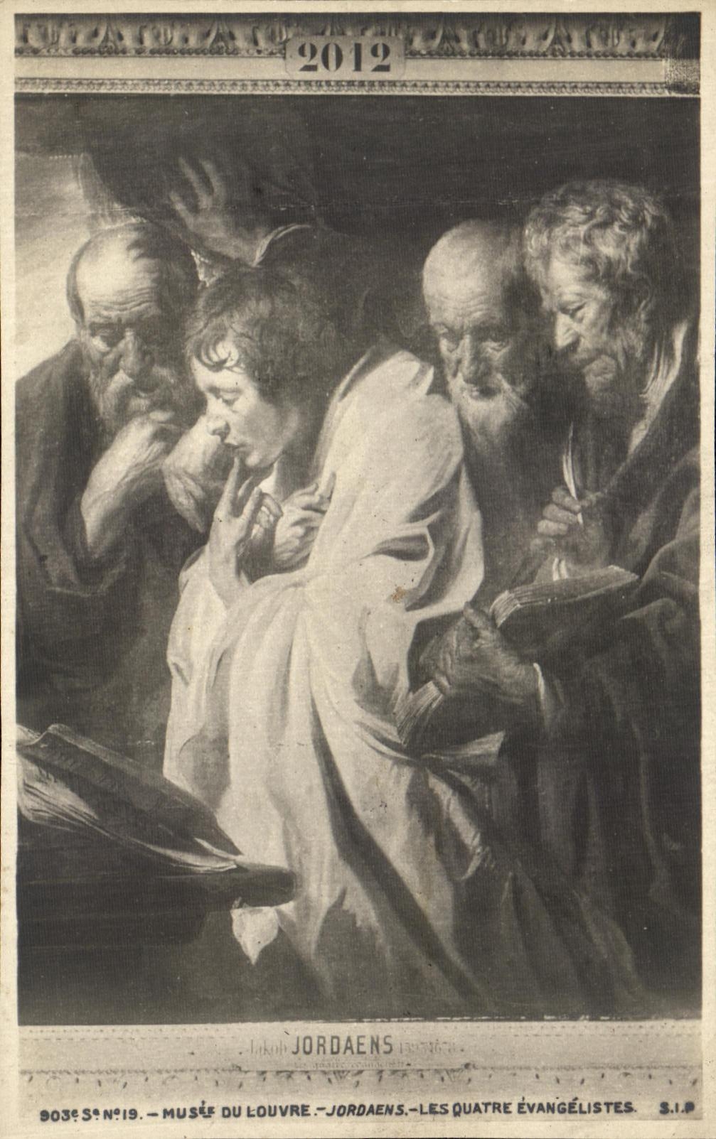 CPA Museum Of Louvre Jordaens Four Evangelists