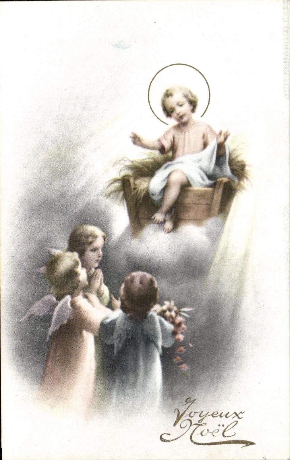 CPA Merry Christmas Angels