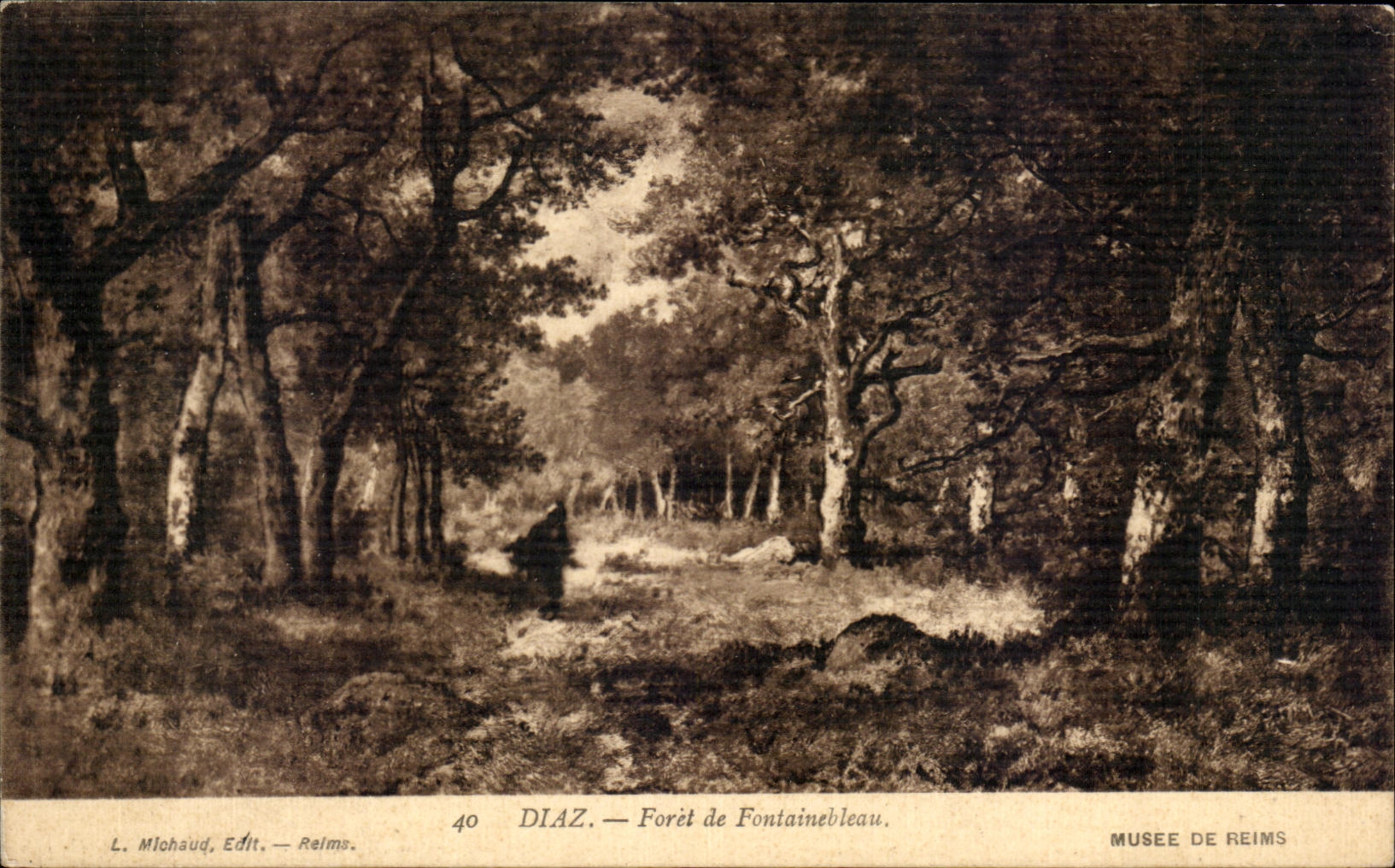 CPA Fantaisie Diaz Foret de Fontainebleau Musee de Reims 