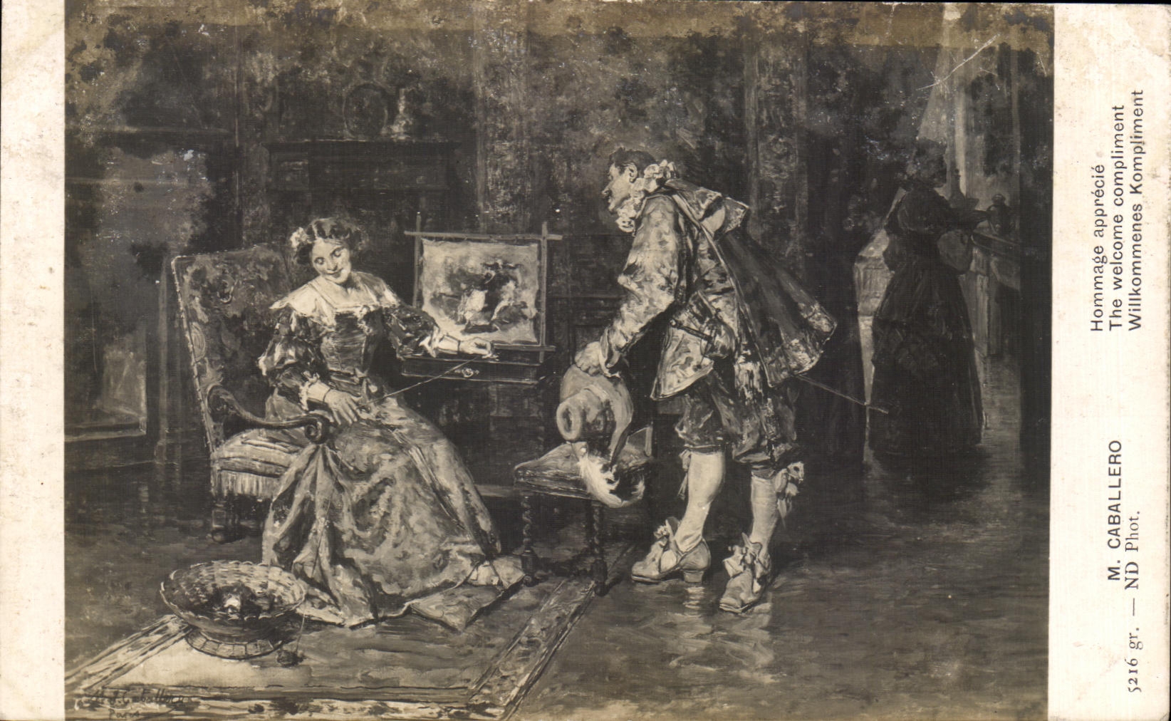 CPA Caballero Hommage apprecie 