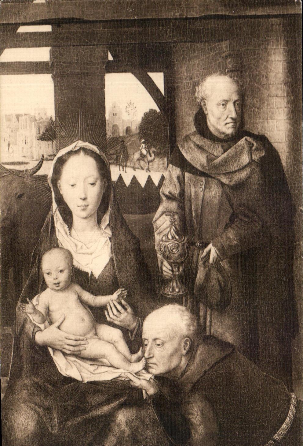 CPA Fantaisie Memling L'adoration des mages Triptyque