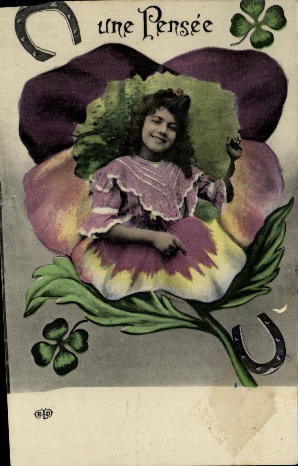 Nino de la fantasia de CPA un trebol del pensamiento