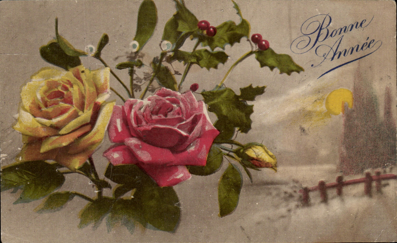 La fantasia de CPA florece rosas