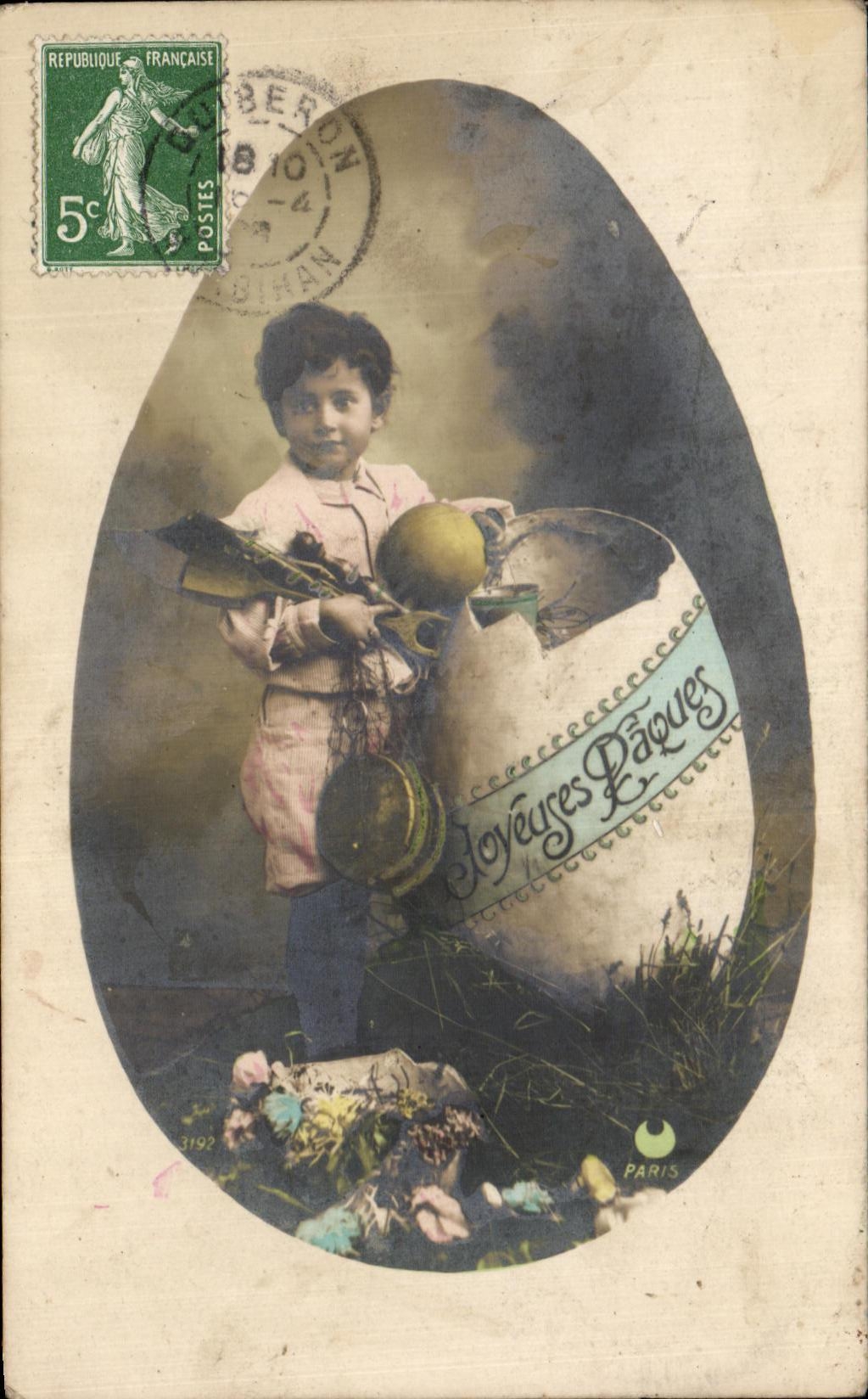 CPA Fantasy Child Boy Easter Egg