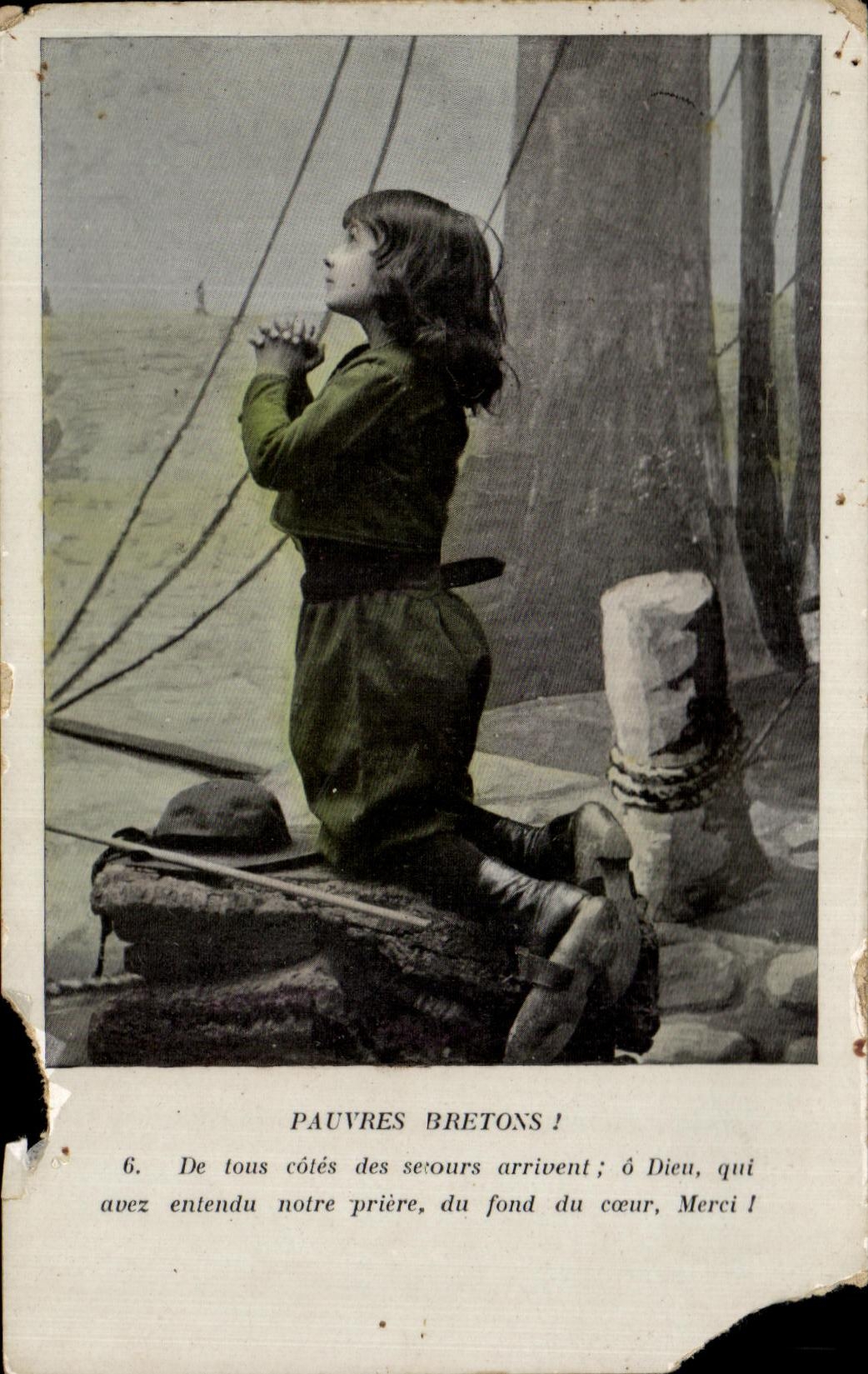 Pobres bretones del nino de la fantasia de CPA!